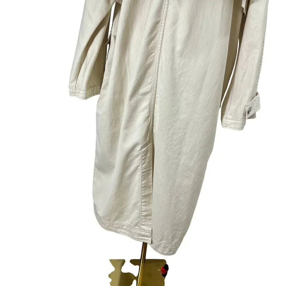 Free People We The Free Perry Military Coat Khaki Trench Jacket Women's Large - Picture 12 of 16